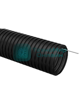 Труба гофрированная ПНД d16 мм с зондом черный (уп. 25 м) IEK CTG20-16-K02-025-1