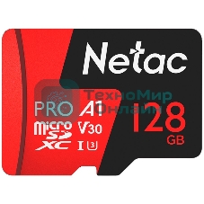 Флеш карта MicroSD card Netac P500 Extreme Pro 128Gb, retail version w/o SD adapter