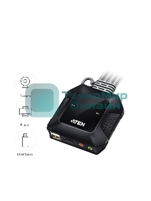 Переключатель ATEN 2-Port USB 4K HDMI Cable KVM Switch