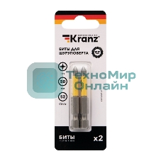 Бита для шуруповерта Kranz PZ1х50 мм (2 шт./уп.)
