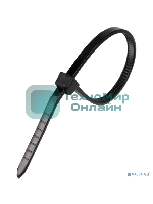 Стяжка нейлоновая Exegate EX253852RUS неоткрывающаяся CV-200B, 200 мм, упак. 100 шт черная