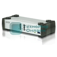Переключатель, электрон., ATEN KVM+Audio+USB 3.0, 1 user USB+DP => 2 cpu USB+DP, со шнурами DP 2x1.5м.+USB 2х1.8м., 3840x2160 30Hz, настол., исп.стандарт.шнуры, без OSD, некаскад., (DisplayPort ver 1.1)