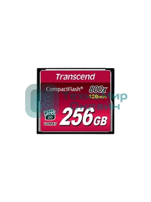 Флеш карта CF 256Gb, Transcend, 800X