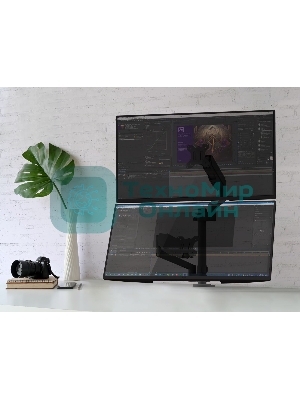 Кронштейн (держатель) ONKRON G140 для двух мониторов 13