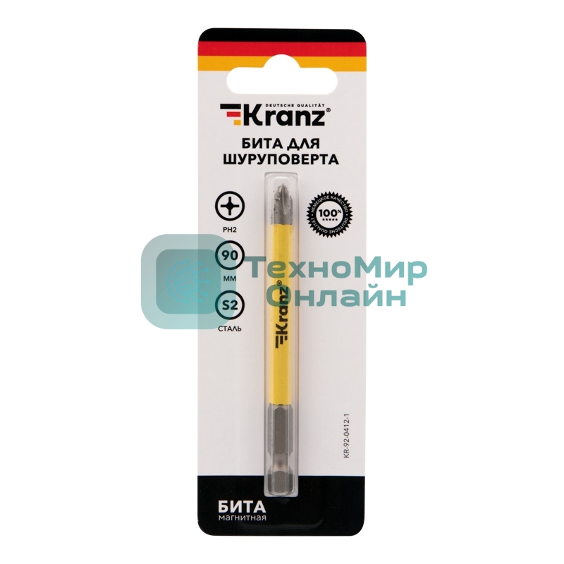 Бита для шуруповерта Kranz PH2х90 мм