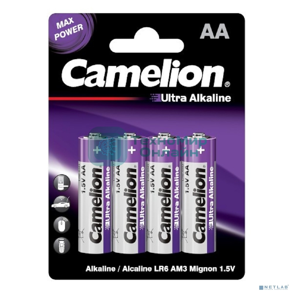 Батарейка Camelion Ultra BL-4 LR6 (LR6-BP4UT, 1.5В) (4 шт. в уп-ке)