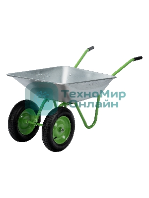 Тачка садовая Сибртех 2-х колесная, грузоподъемность 120 кг, объем 65 л
