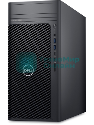 Компьютер Dell Precision 3680 Tower Core i7-14700 (2,1GHz) 16GB (1x16GB) DDR5, 512GB SSD, Nvidia RTX A2000, 12GB GDDR6, 1000W, TPM, No Optical Drive, Win11Pro Multilang, 1YW