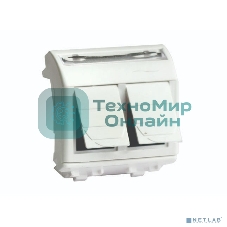 Компьютерная розетка Dkc 76643B R J -45, кат.5Е (2 разъема АМР), белая, 2 мод.