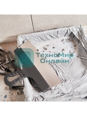 Шпатель фасадный Rexant 250 мм зуб 6х6 нержавеющая сталь, пластмассовая рукоятка