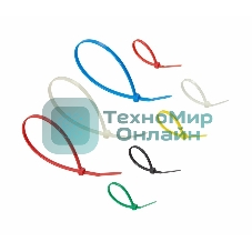 Набор хомутов-стяжек нейлоновых Rexant 100, 200 мм, цветные, НХ-2, тубус 300 шт.