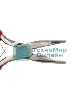 Тонкогубцы изогнутые Rexant Мини 120 мм никелированные, авторазжим, обливные рукоятки