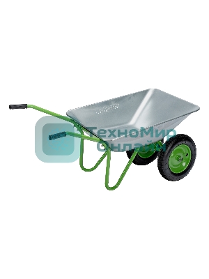 Тачка садовая Сибртех 2-х колесная, грузоподъемность 120 кг, объем 65 л
