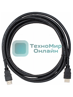 Кабель аудио-видео Cactus CS-HDMI.1.4-3 HDMI (m)/HDMI (m) 3м. позолоченные контакты черный