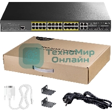 Коммутатор Cudy GS2028PS4-400W 24-Port Layer 2 Managed Gigabit PoE+ Switch with 4 Gigabit Combo Ports, 400W