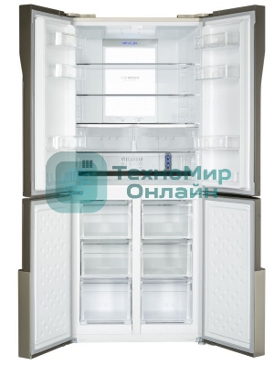 Холодильник Hansa FY418.3DFXC нержавеющая сталь трехкамерный 274/144л морозилка снизу