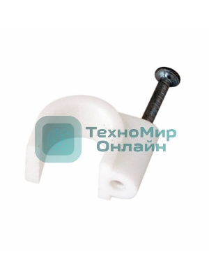 Крепеж кабеля круглый Rexant 16 мм, белый (упак. 50 шт)