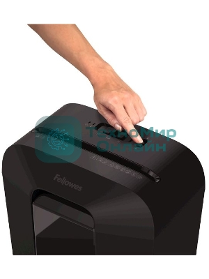 Шредер Fellowes PowerShred LX70 черный (секр.P-4)/перекрестный/11лист./18лтр./скрепки/скобы/пл.карты