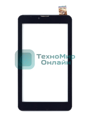 Сенсорное стекло (тачскрин) для Irbis TZ720, черное с рамкой