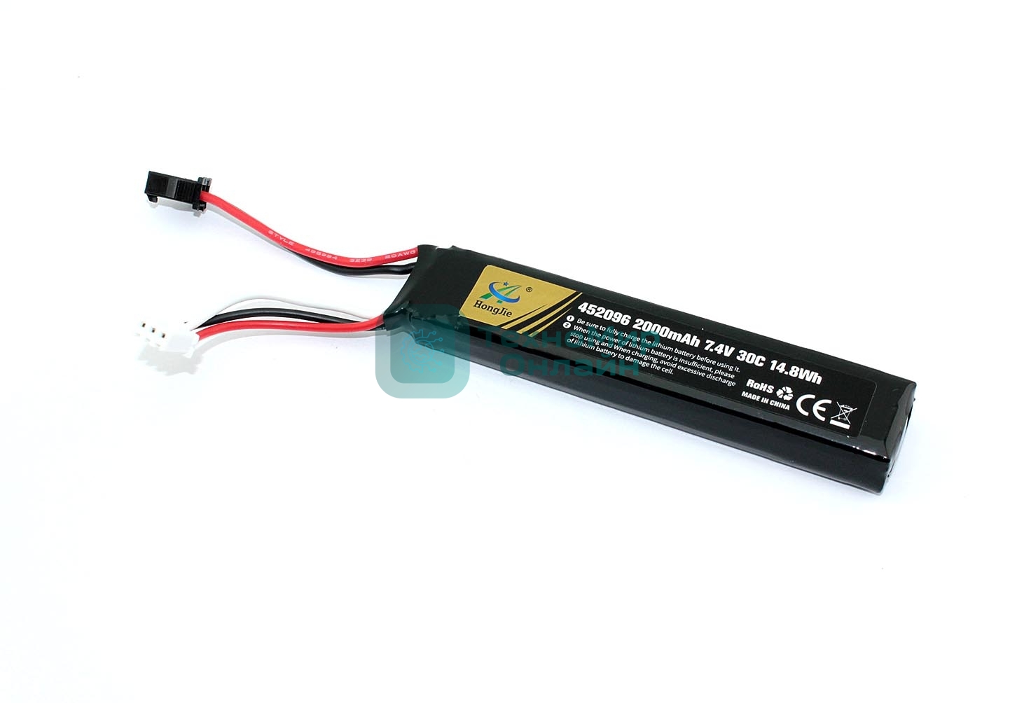 Портативный аккумулятор Li-Pol 7.4V 452096 2000mAh разъем SM