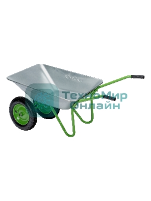 Тачка садовая Сибртех 2-х колесная, грузоподъемность 120 кг, объем 65 л