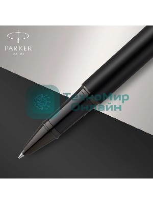 Ручка роллер Parker IM Achromatic T317 (CW2127743) Matt Black, F, черные чернила, подарочная коробка
