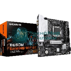 Материнская плата Gigabyte B650M GAMING WIFI6E, AM5, AMD B650, 2xDDR5, 4xSATA, 1xM.2, 1xPCIe 4.0 x16, 1xPCIe 3.0 x1, 1xD-Sub, 1xHDMI (v2.1), 1x2.5Gb LAN, Wi-Fi 6, Bluetooth 5.3, 2xUSB-A 5Gbps, 5xUSB-A 2.0, 3x3.5 мм, 7.1, mATX