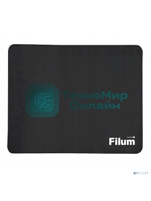 Коврик для мыши Filum FL-MP-S-BK-2 черный, 250*200*3 мм., ткань+резина.