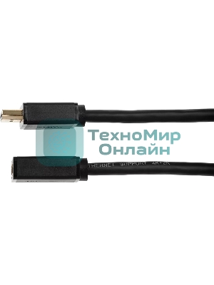 Кабель удлинительный HDMI-19M---HDMI-19F ver 2.0, 2m, TELECOM TCG235MF-2M