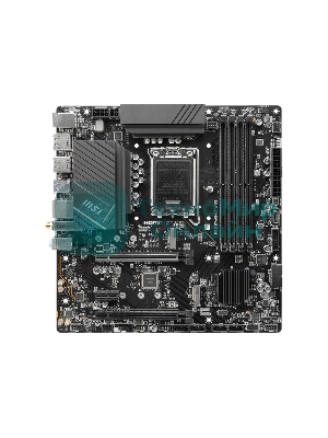 Материнская плата MSI PRO B760M-A WIFI, LGA 1700, Intel B760, 4xDDR5, 4xSATA, 2xM.2, 1xPCI-E 4.0 x16, 1xPCI-E 4.0 x4, 2xHDMI, 2xDP, 1x2.5Gb LAN, 2xUSB-A 2.0, 2xUSB 3.2 Gen 1, 2xUSB 3.2 Gen 2, 3x3.5 мм, 7.1, Micro-ATX