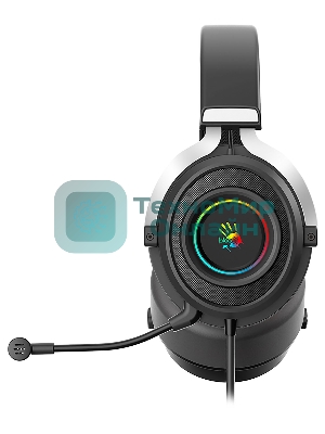 Гарнитура Bloody G535 чёрный/серебристый, проводная, подсветка