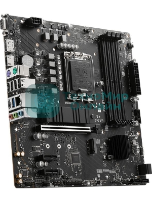 Материнская плата MSI PRO B760M-P DDR5, LGA 1700, Intel B760, 4xDDR5, 4xSATA, 2xM.2, 1xPCIe 4.0 x16, 2xPCIe 3.0 x1, 1xHDMI, 1xDP, 1xVGA, 1x1Gb LAN, 4xUSB-A 2.0, 1xUSB-A 3.2 Gen 1, 1xUSB-C 3.2 Gen 2, 3x3.5 мм, 7.1, mATX