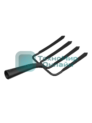 Вилы копальные 4-х рогие, 190x220 мм, широкий зуб, удлиненная тулейка, без черенка (АРТИ)