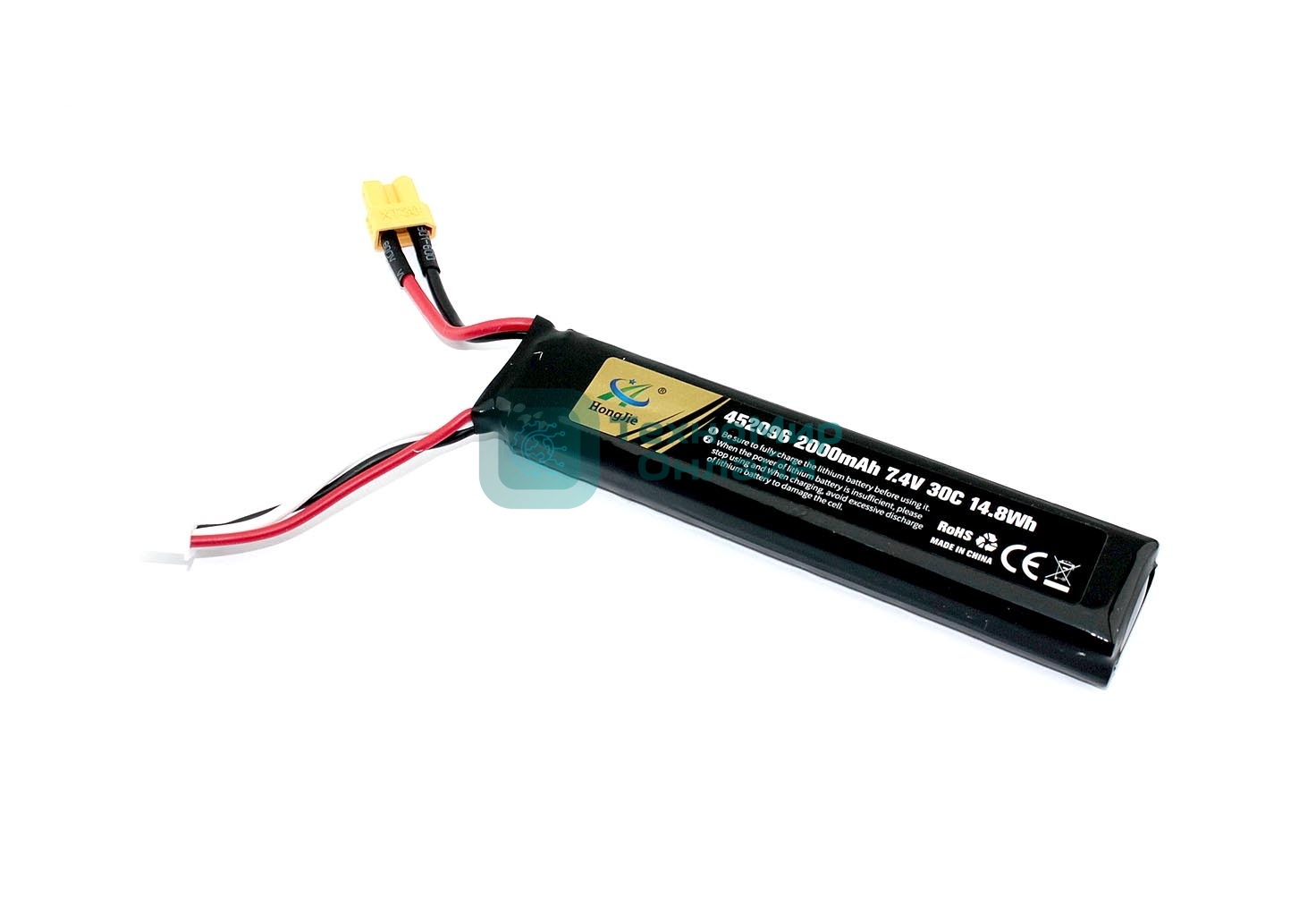 Портативный аккумулятор Li-Pol 7.4V 452096 2000mAh разъем XT30-plug