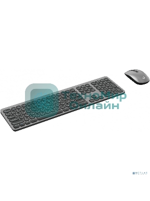 Комплект клавиатура+мышь Oklick 300M беспроводной, USB, 1600 DPI, серый/чёрный