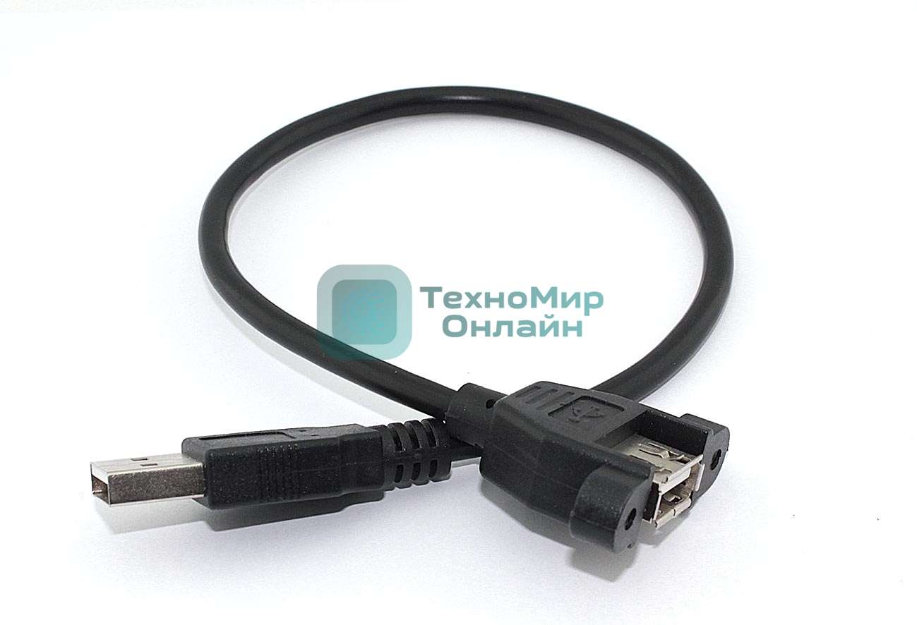 Кабель USB 2.0 для монтажа на корпус 30 см