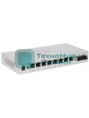 Коммутатор SNR SNR-S1908GP-2S, 1Гбит/с, количество портов 8 шт, (L2)