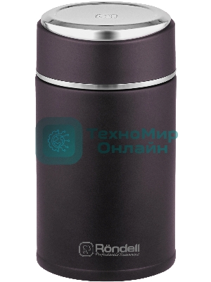 Термос для еды Rondell Tierno RDS-1661 0.7 л. бордовый с чехлом картонная коробка