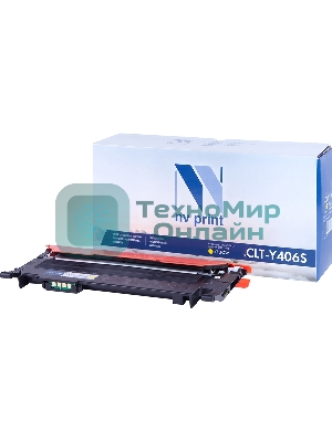 Картридж лазерный NVPrint совместимый Samsung CLT-Y406S Yellow для CLP-360/365/368/CLX-3300/3305 (1000k)
