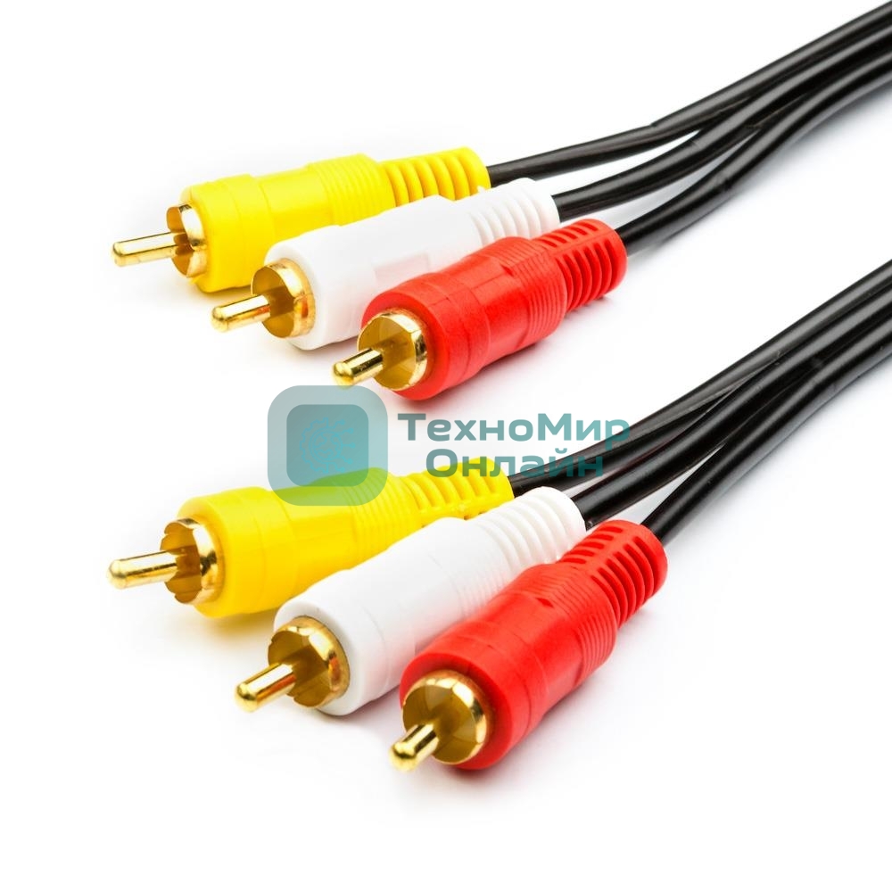 Кабель Audio-Video ATCOM AT7267 1.2 m (3RCA(m), пакет)
