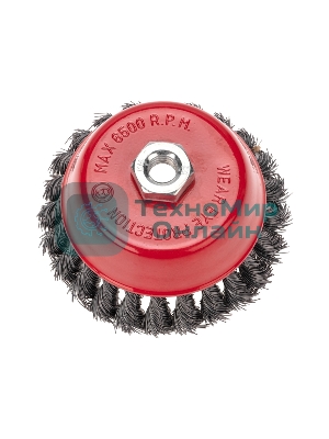 Щетка чашечная для УШМ Kranz 125 мм М14 крученая