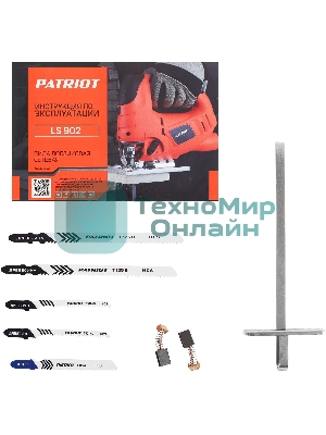 Лобзик электрический PATRIOT LS 902, мощность 800 Вт, макс толщина дерева 100мм