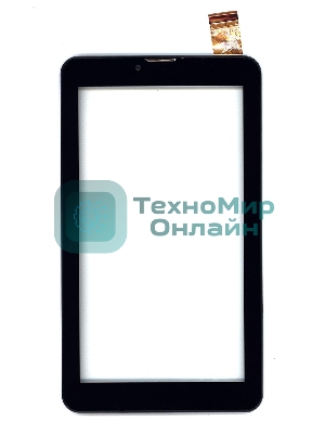 Сенсорное стекло (тачскрин) для Irbis TZ60, черное с рамкой