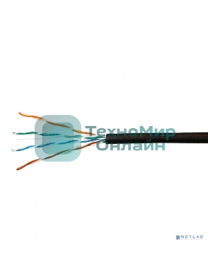 Кабель SkyNet Standart UTP outdoor 4x2x0,48, медный, FLUKE TEST, кат.5e, однож., 305 м, box, черный