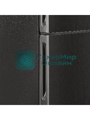Холодильник Maunfeld MFF185NFSB10 черная нержавеющая сталь двухкамерный инвертор 240/100л морозилка снизу, No Frost