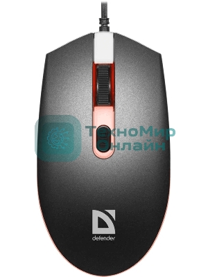 Мышь проводная Defender Dot MB-986 черный, 1600 dpi, USB, кнопки - 4