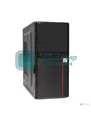 Корпус Exegate EX277435RUS Minitower MA-371X Black, mATX UN400, 120мм 2*USB+2*USB3.0, Audio