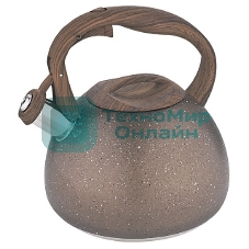 Чайник для плиты ALPENKOK AK-520 нерж.сталь со свистком 3,0л индукционное дно (12)