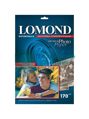 Бумага Lomond 1101305 A4/170г/м2/20л./белый полуглянцевое для струйной печати