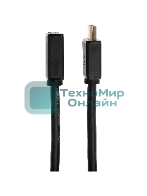 Кабель удлинительный HDMI-19M---HDMI-19F ver 2.0, 2m, TELECOM TCG235MF-2M